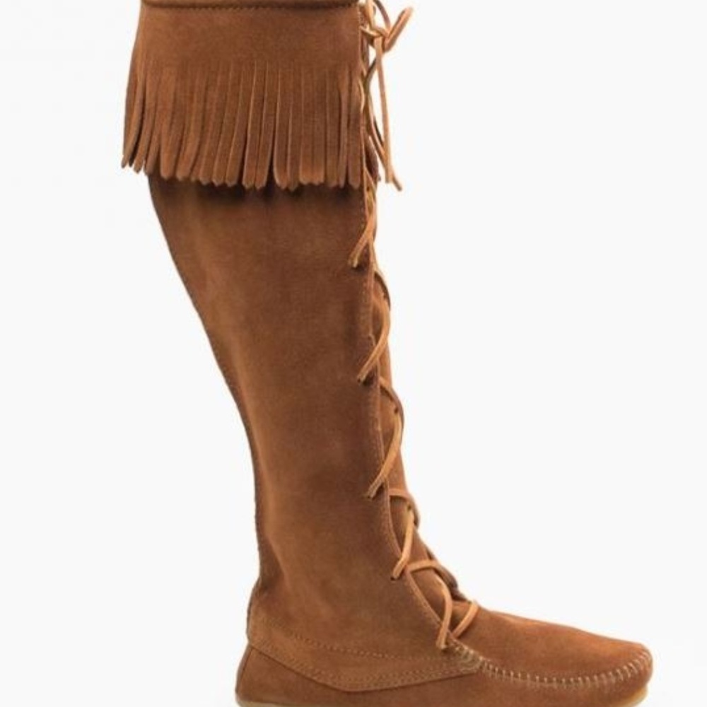 Minnetonka Front Lace High Suede Boot